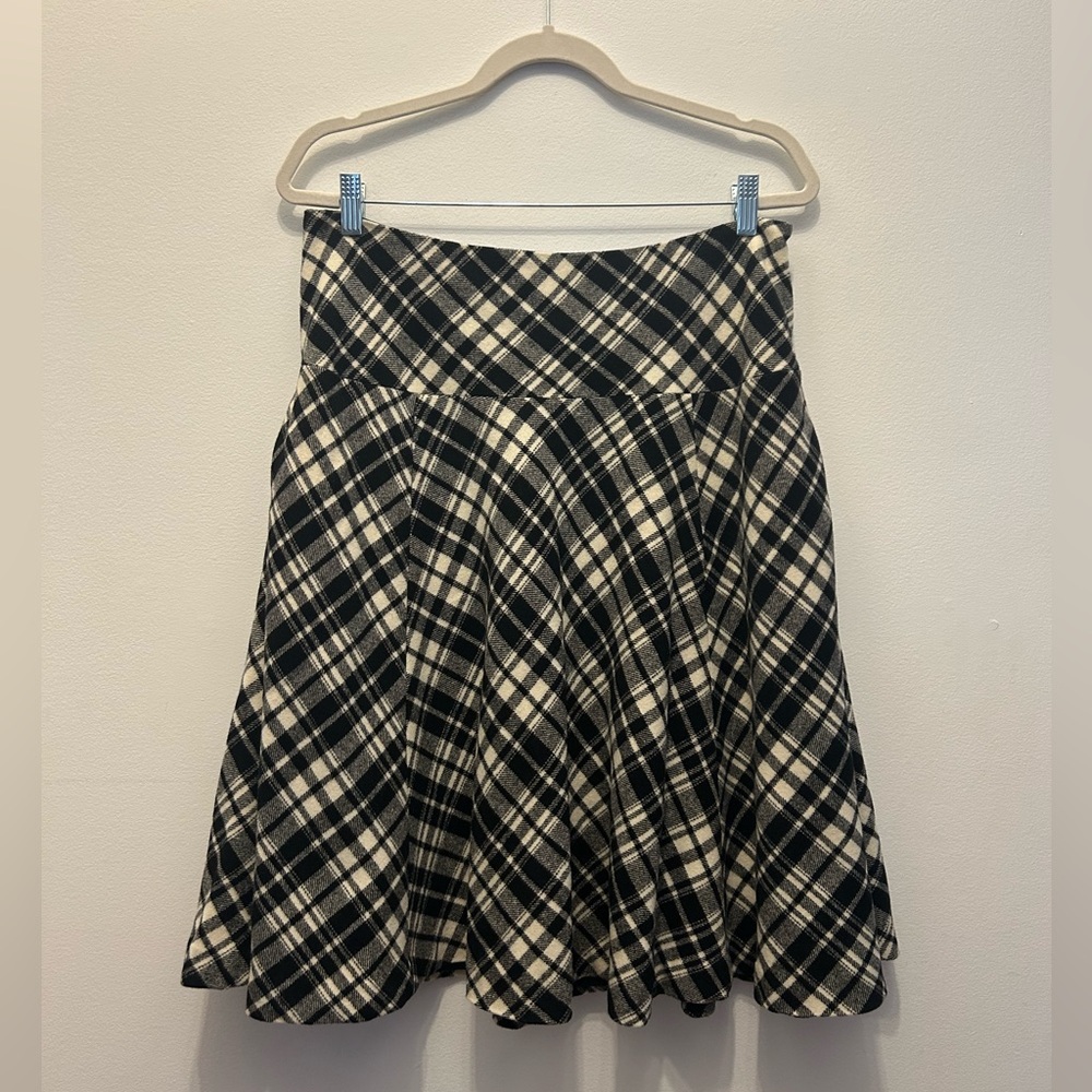 Wool Ralph Lauren Plaid Skirt